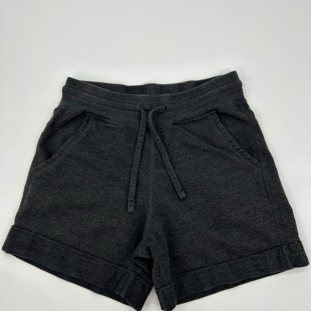 Sexy Basics Womens Small Charcoal Gray Sweat Shorts Drawstring Lounge Pockets - Picture 3 of 6